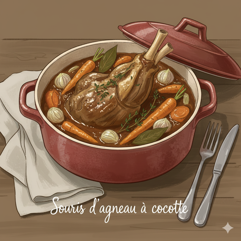 Souris d&rsquo;agneau à la cocotte : Recette inratable